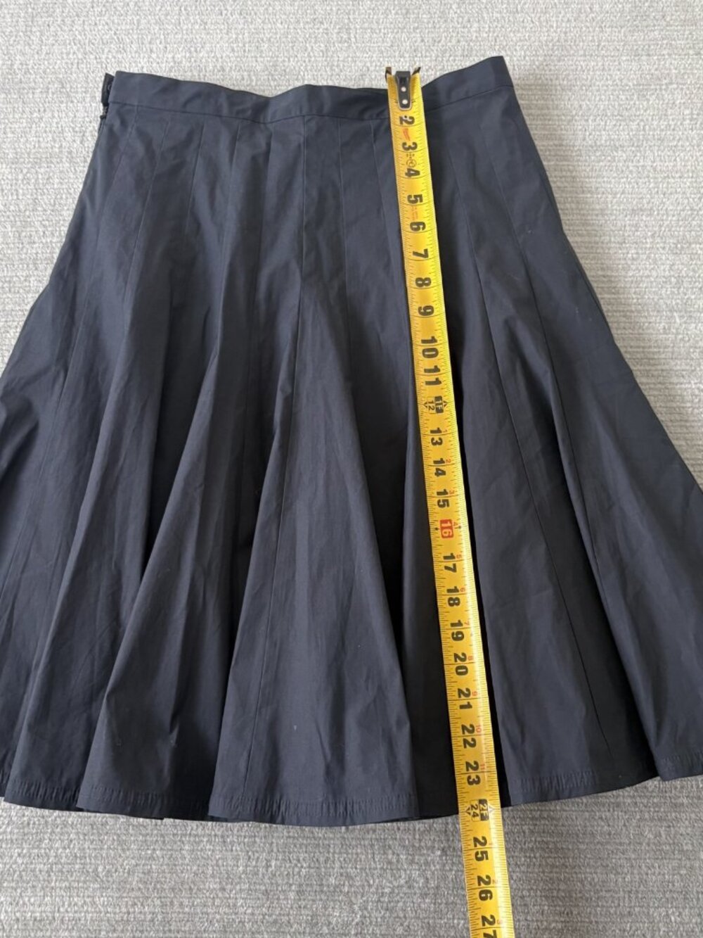 black cotton Marc Jacobs pleated A-line skirt - Picture 8 of 8